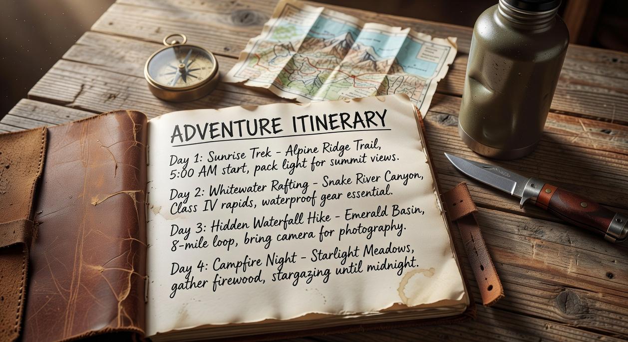 adventure itinerary